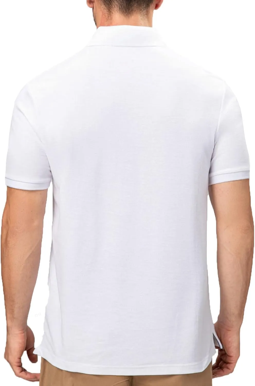 2 Pack Mens Polo Shirts with Pocket Short Sleeve Golf T-Shirt Moisture Wicking Casual Workout Shirts