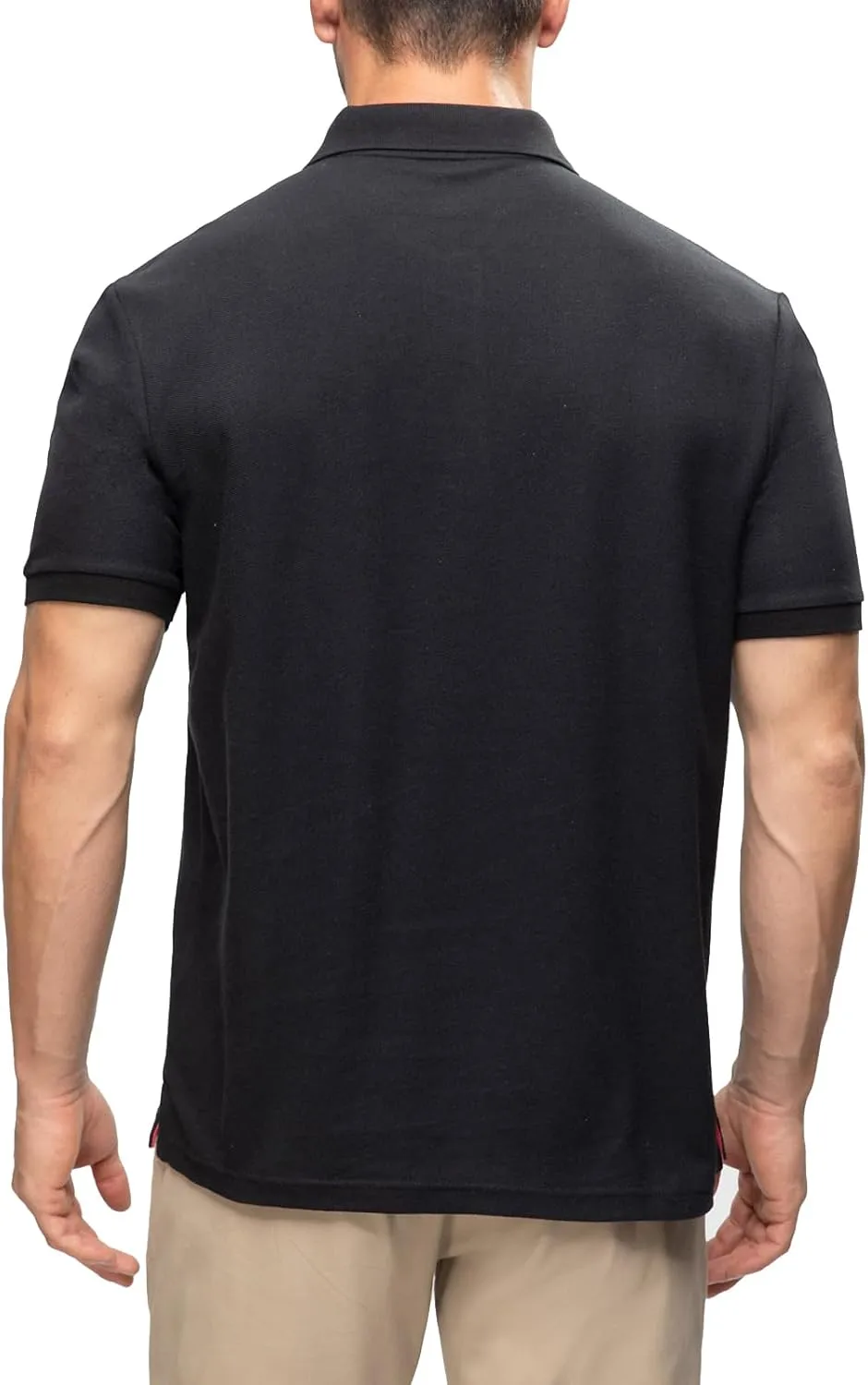2 Pack Mens Polo Shirts with Pocket Short Sleeve Golf T-Shirt Moisture Wicking Casual Workout Shirts