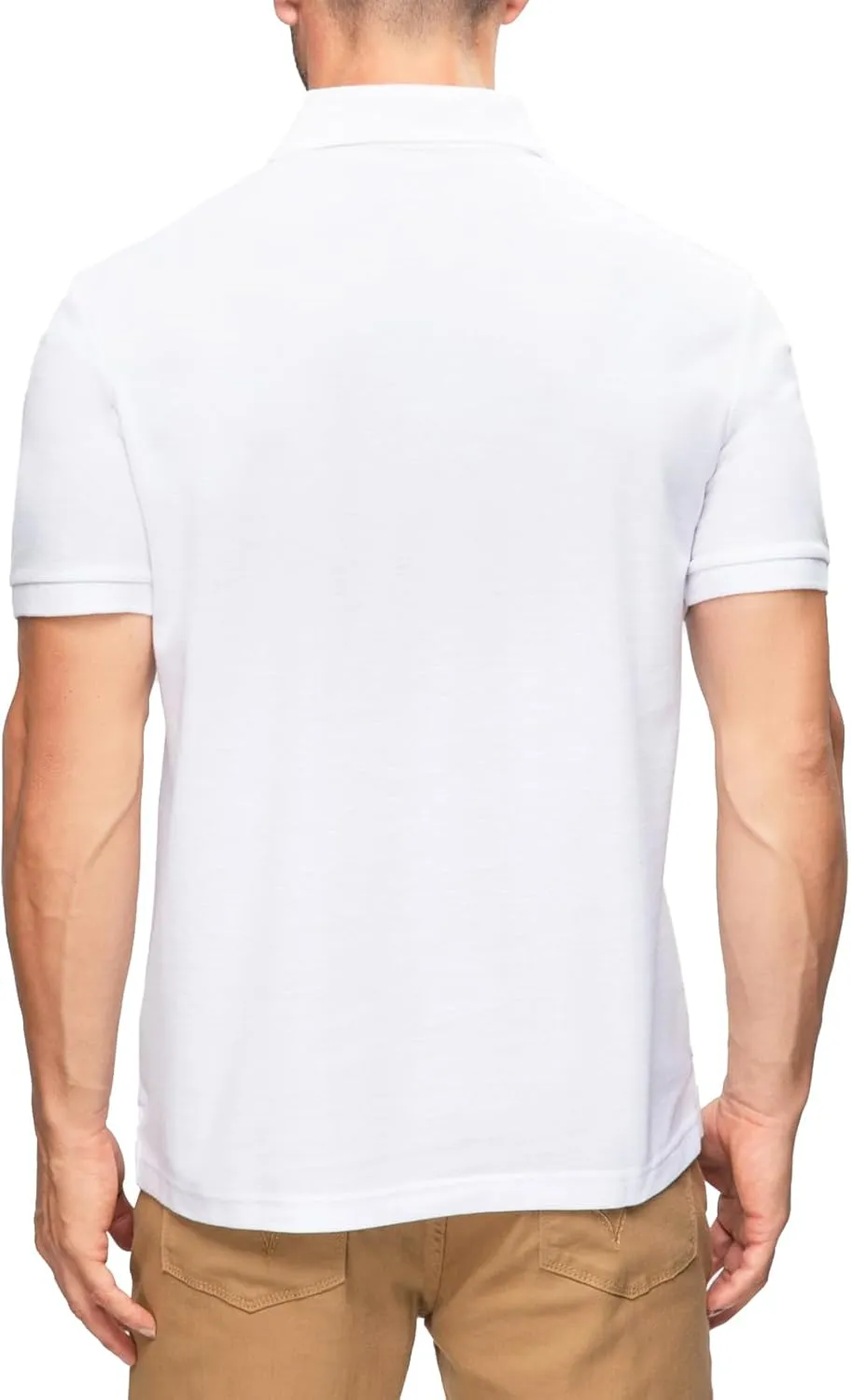 2 Pack Mens Polo Shirts with Pocket Short Sleeve Golf T-Shirt Moisture Wicking Casual Workout Shirts