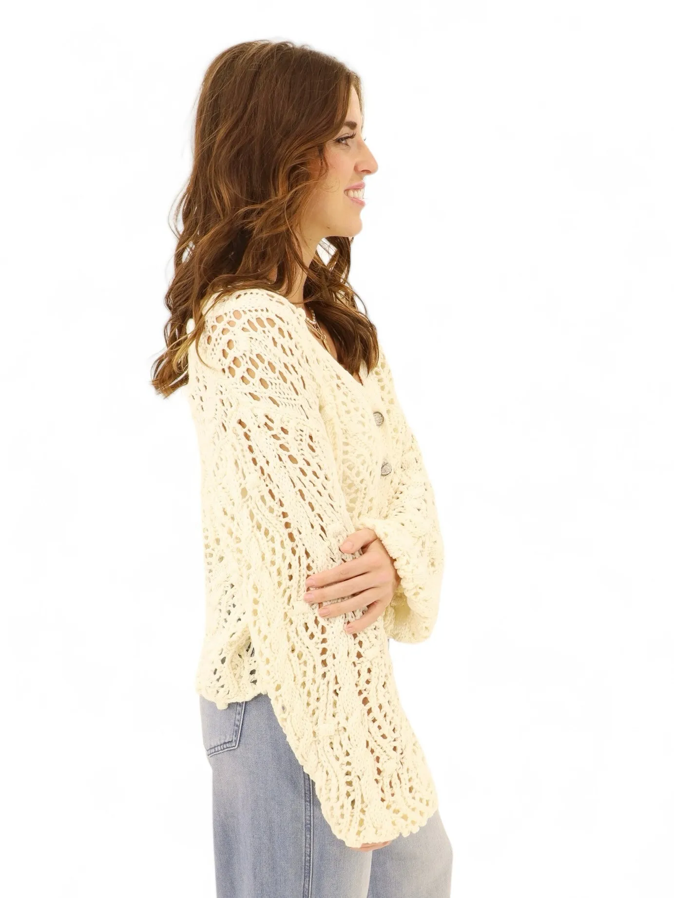 Boheme Knit Sweater In Cream