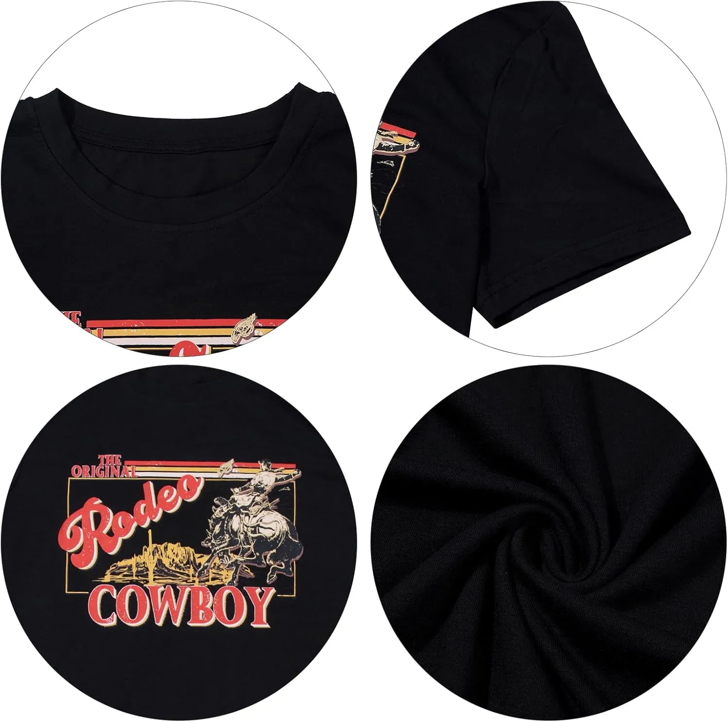 Cowgirl Western Dress for Women Rodeo Cowboy Graphic Tees Vintage Country Western Outfits Casual Short Sleeve Dresses