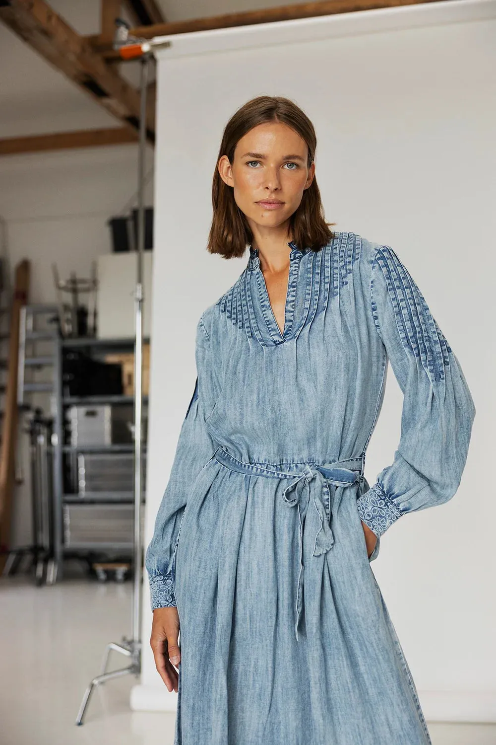 Helka Dress in Indigo