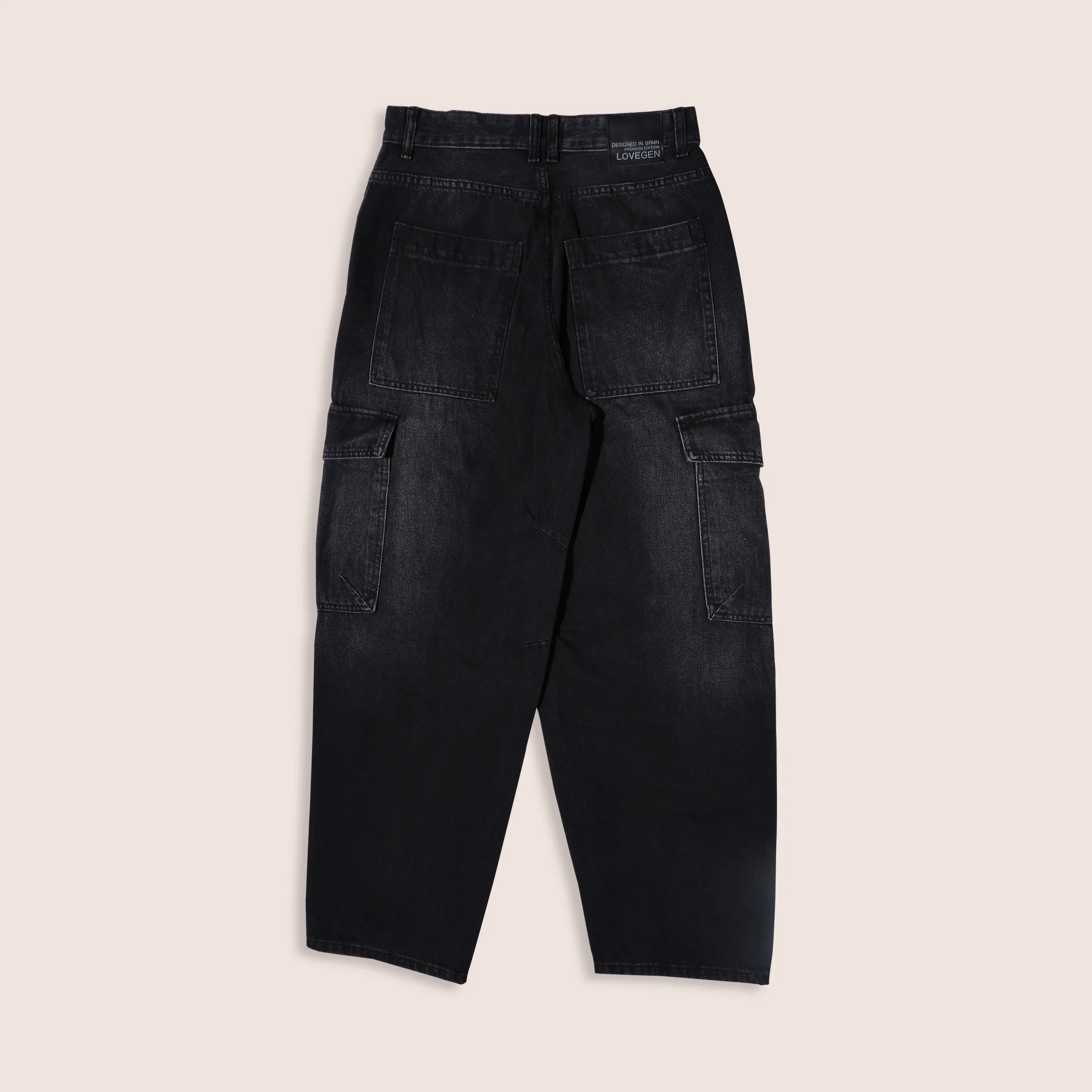 Men's Black Baggy Denim