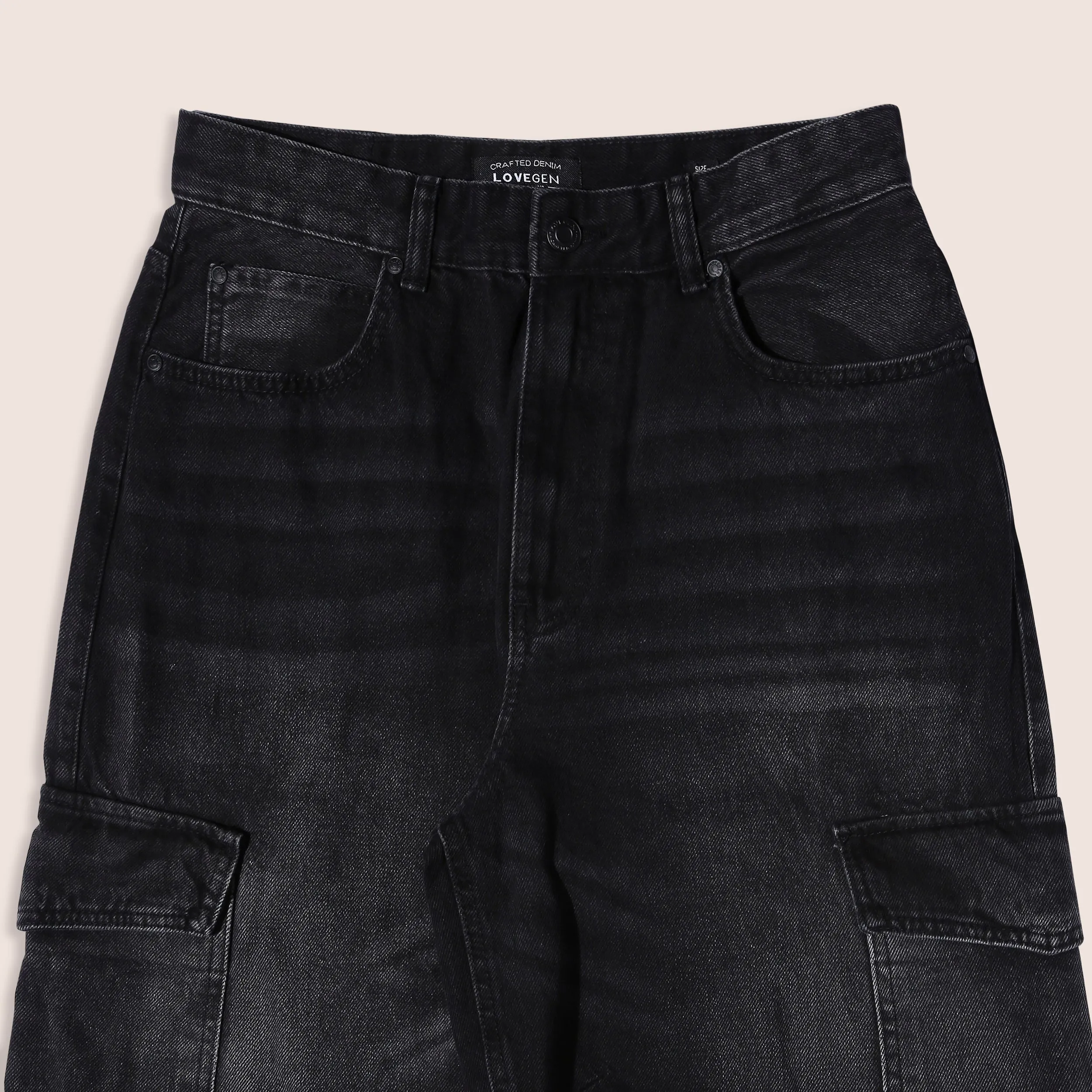 Men's Black Baggy Denim