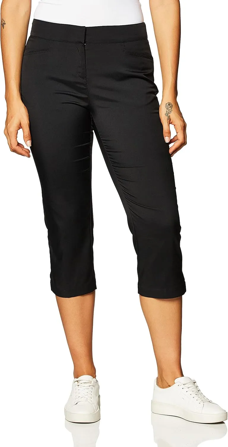 PGA TOUR Women's 22" Tech Capri Golf Pants with Comfort Stretch Waistband - Size 2 - 18 Plus