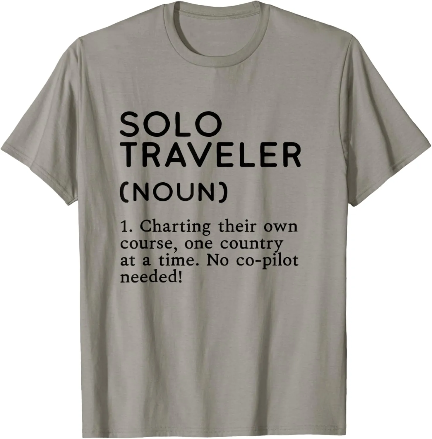 Solo Traveler Definition, Funny Wanderlust Adventure Travel T-Shirt
