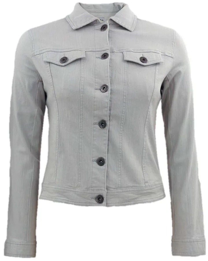 Stretch Cotton Jean Jacket - Stone