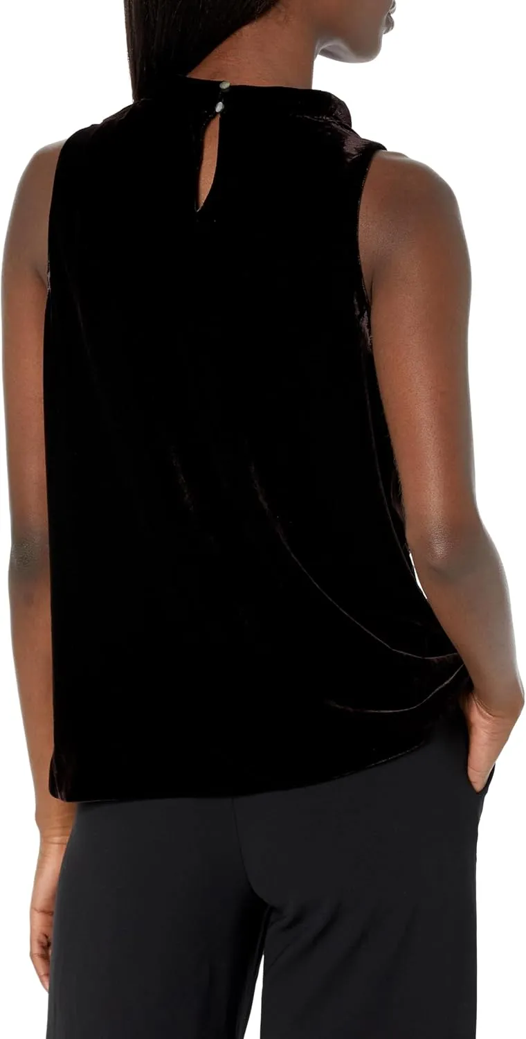 Theory Women's Velvet Sleeveless Cowl Top