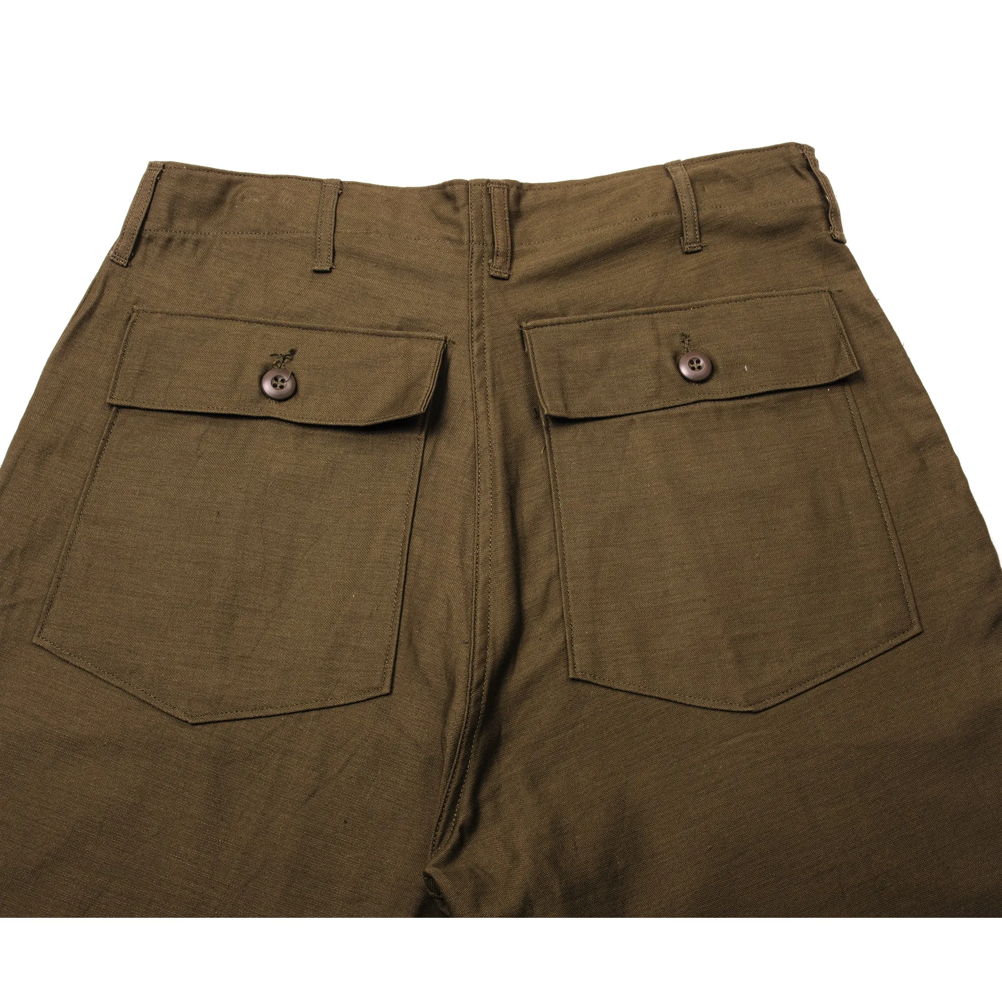 VINTAGE US ARMY OG-107 SATEEN UTILITY TROUSERS PANTS 1974 VIETNAM WAR SIZE 33X32 DEADSTOCK