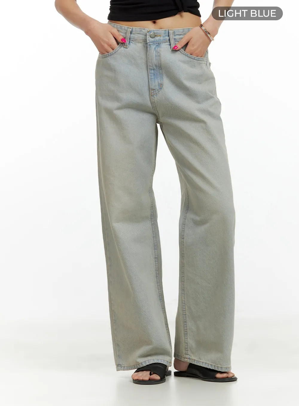 Vintage Washed Baggy Jeans CU417