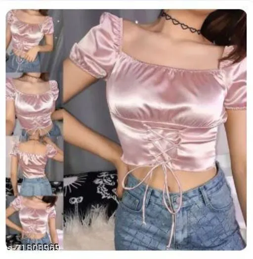 Whitewhale Latest Stylish Trendy New Fashionable Satin Softy Top