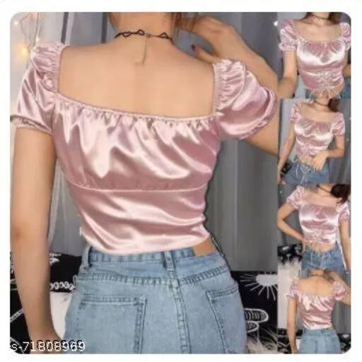 Whitewhale Latest Stylish Trendy New Fashionable Satin Softy Top
