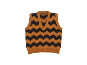 Zig Zag Tank Top Vintage Orange & Black
